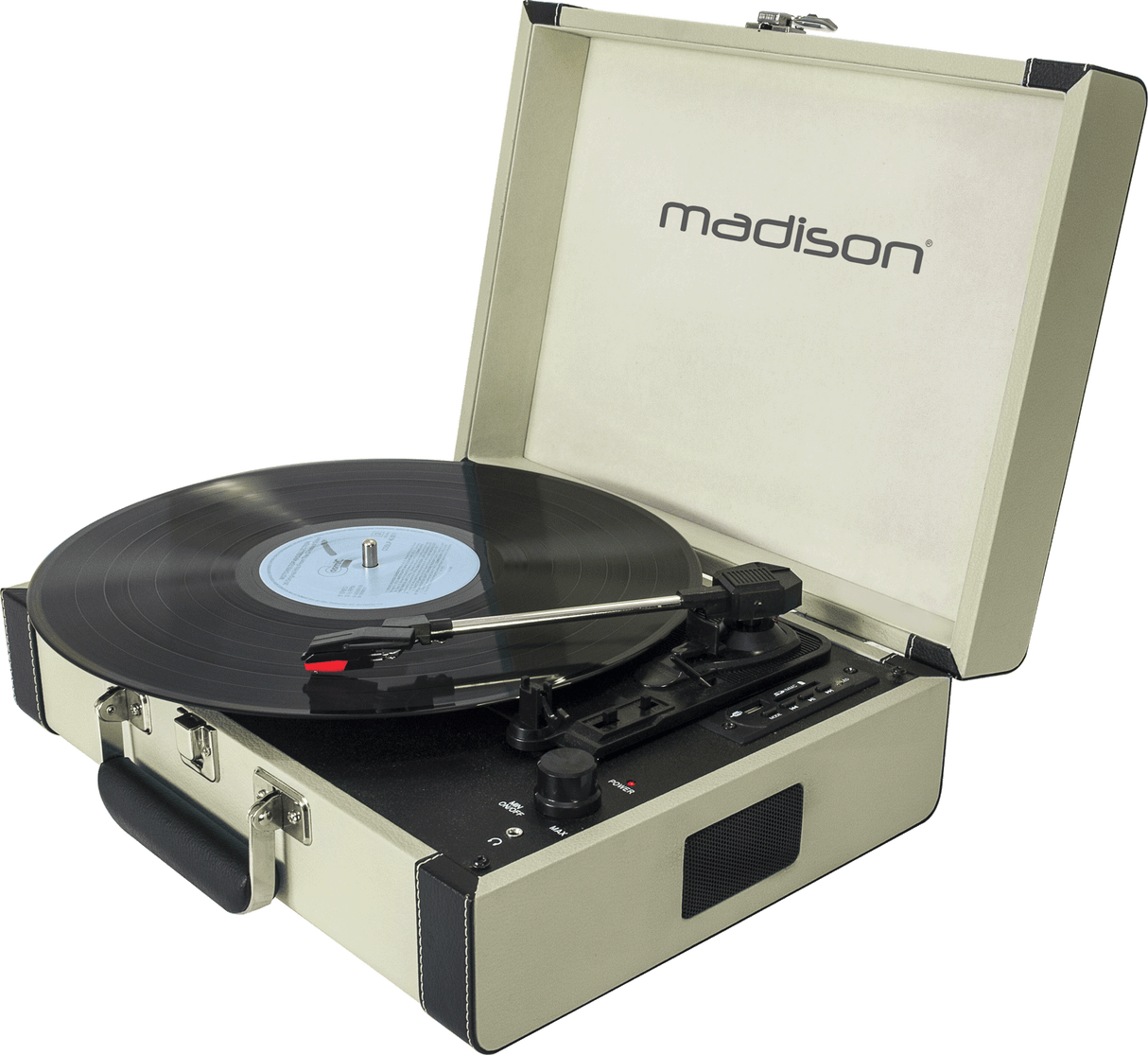 Madison Vintage Turntable w. Bluetooth (Cream)