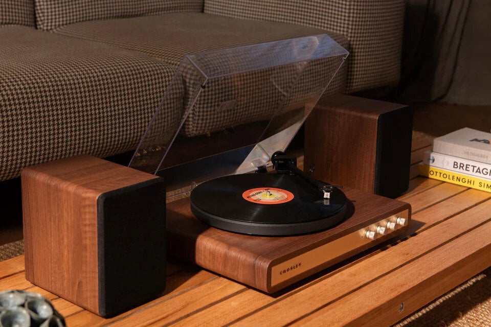 Crosley C65 turntable with speakers, Walnut