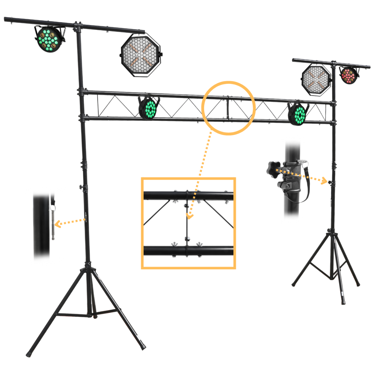 Lighting stand system 240-400cm (120kg)