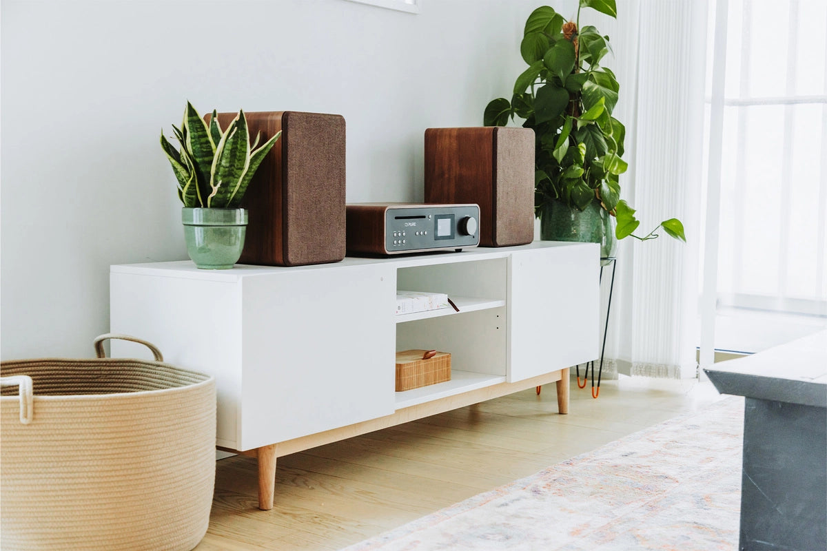 Pure Classic Stereo Hi-Fi System – DAB+, CD, Bluetooth, 100W, Walnut