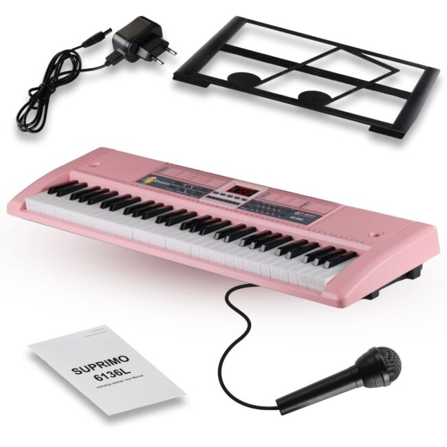 SUPRIMO 6136L PK keyboardorgel med mikrofon til
