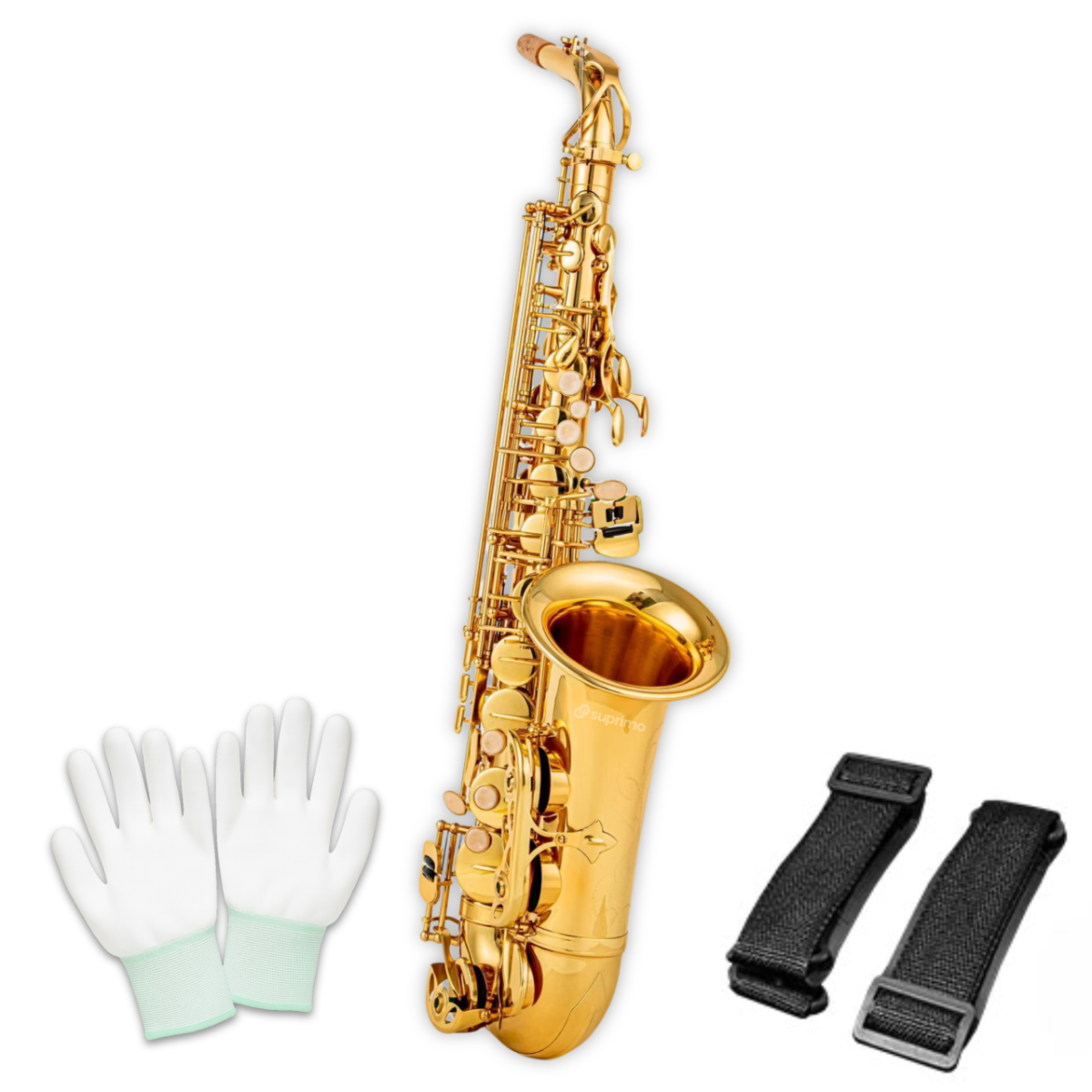 Suprimo Alto Saxo Altsaxofon i E♭ – Sæt med Etui og Tilbehør