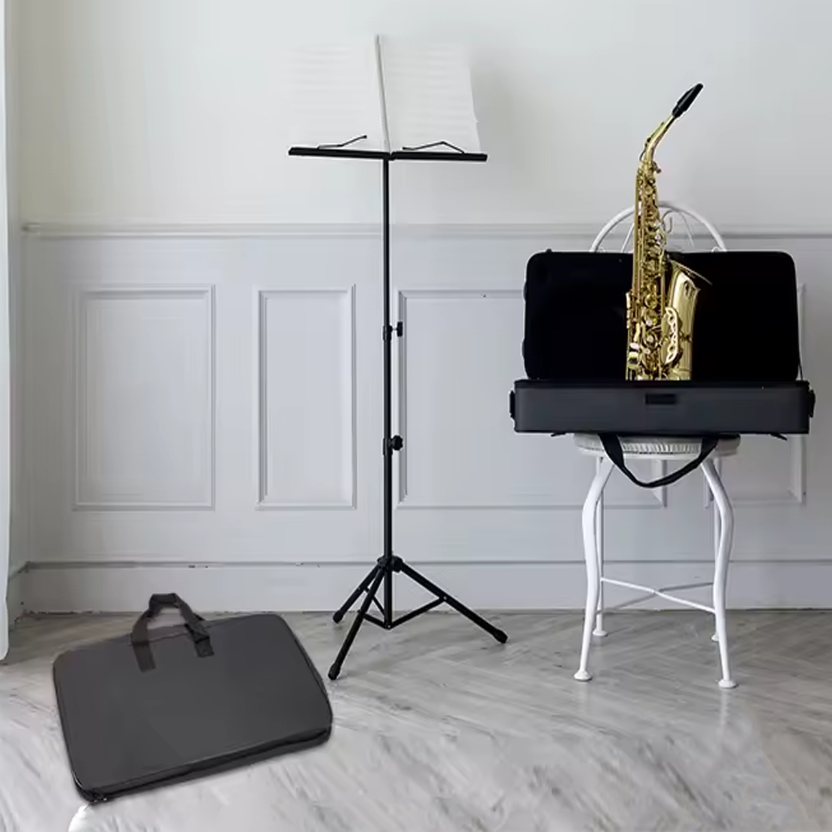 Music stand with bag