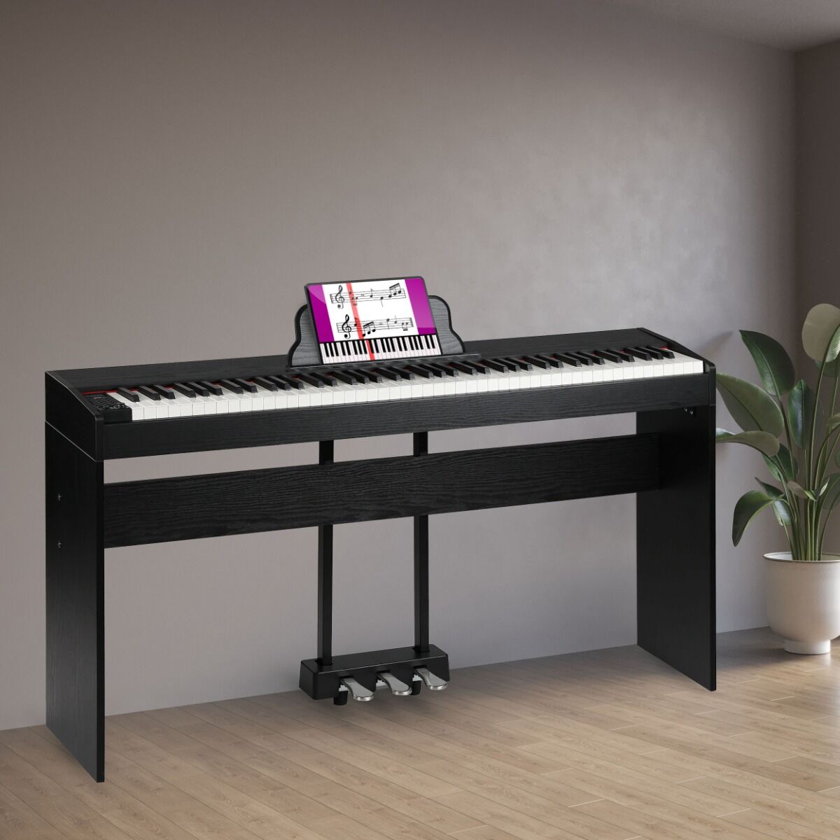 Suprimo SDP88 BK Digital Piano 88 med vægtede tangenter, Sort