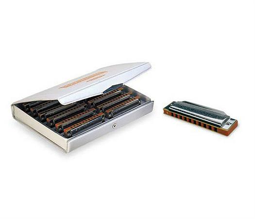 Suzuki Folkmaster harmonica. Box set with 12 keys