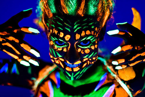 UV face and body paint for 10 people