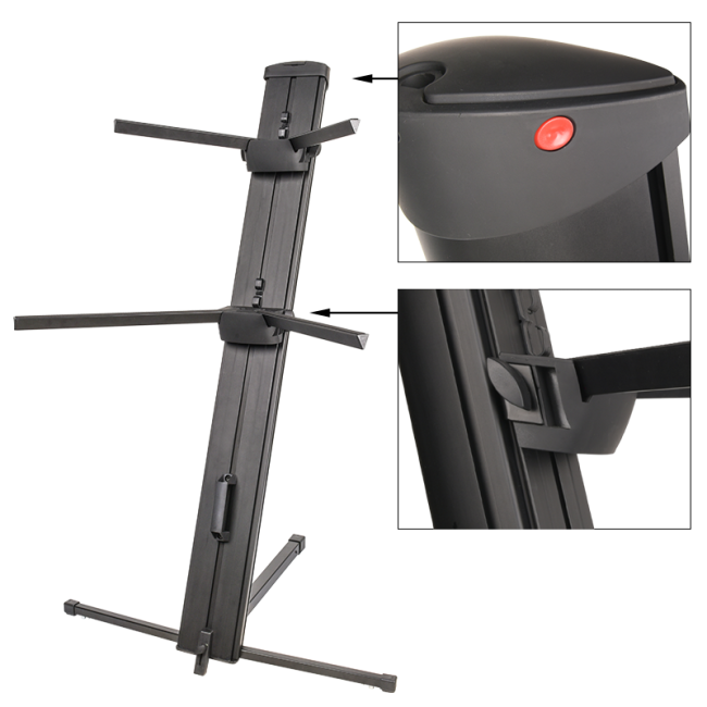 V-TONE Deluxe K2 Keyboard Stand – Double Adjustable