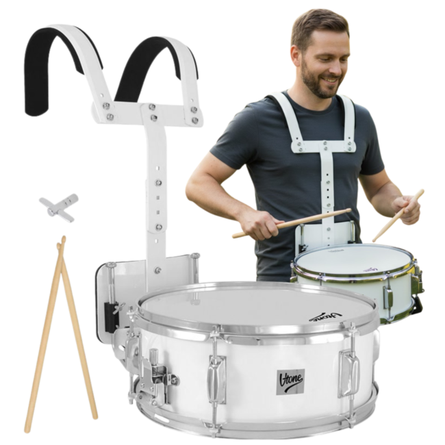 V-TONE MSD 14 marching snare drum with carrying strap
