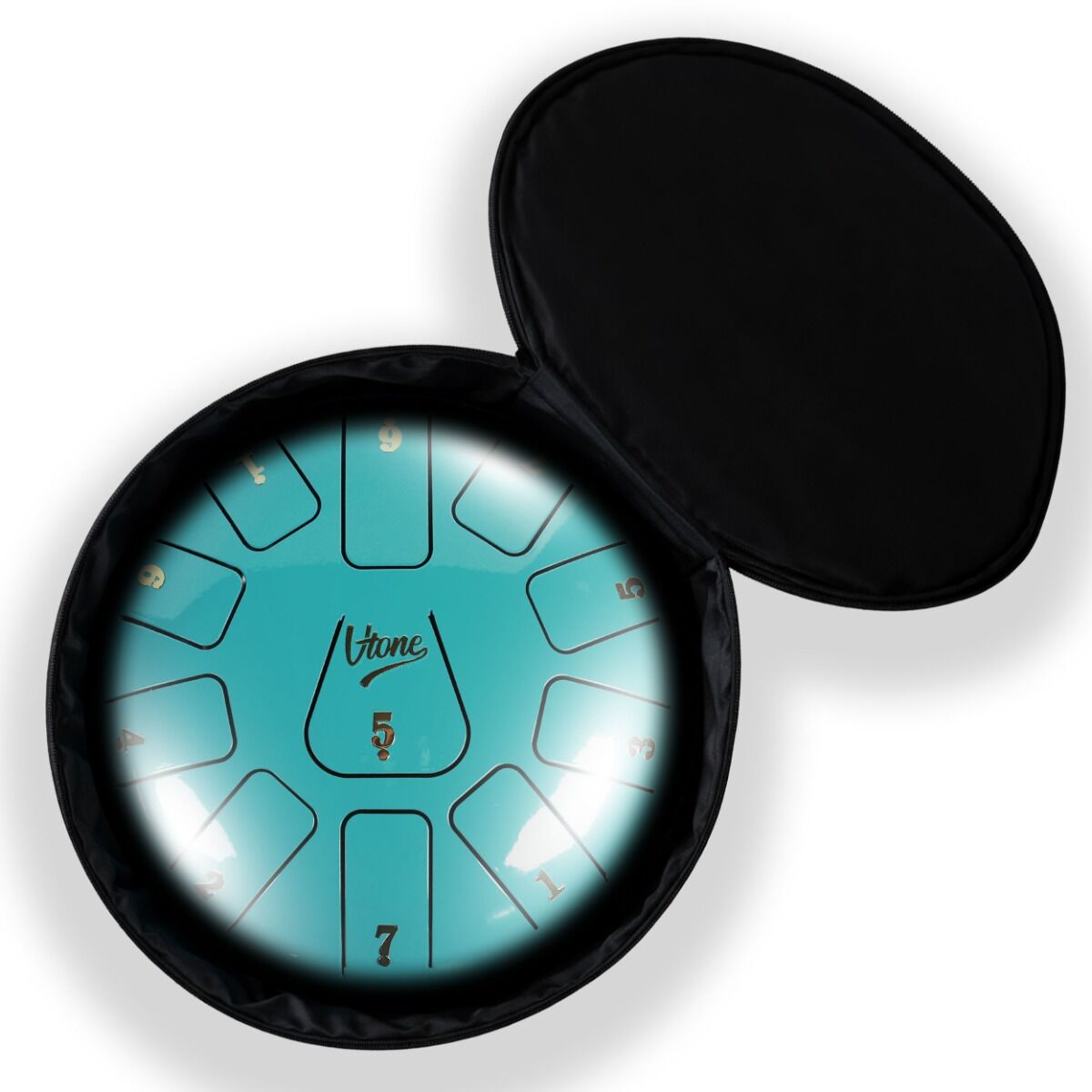 Tongue Drum 8" Cyan incl. bag (11 Tones C Scale)