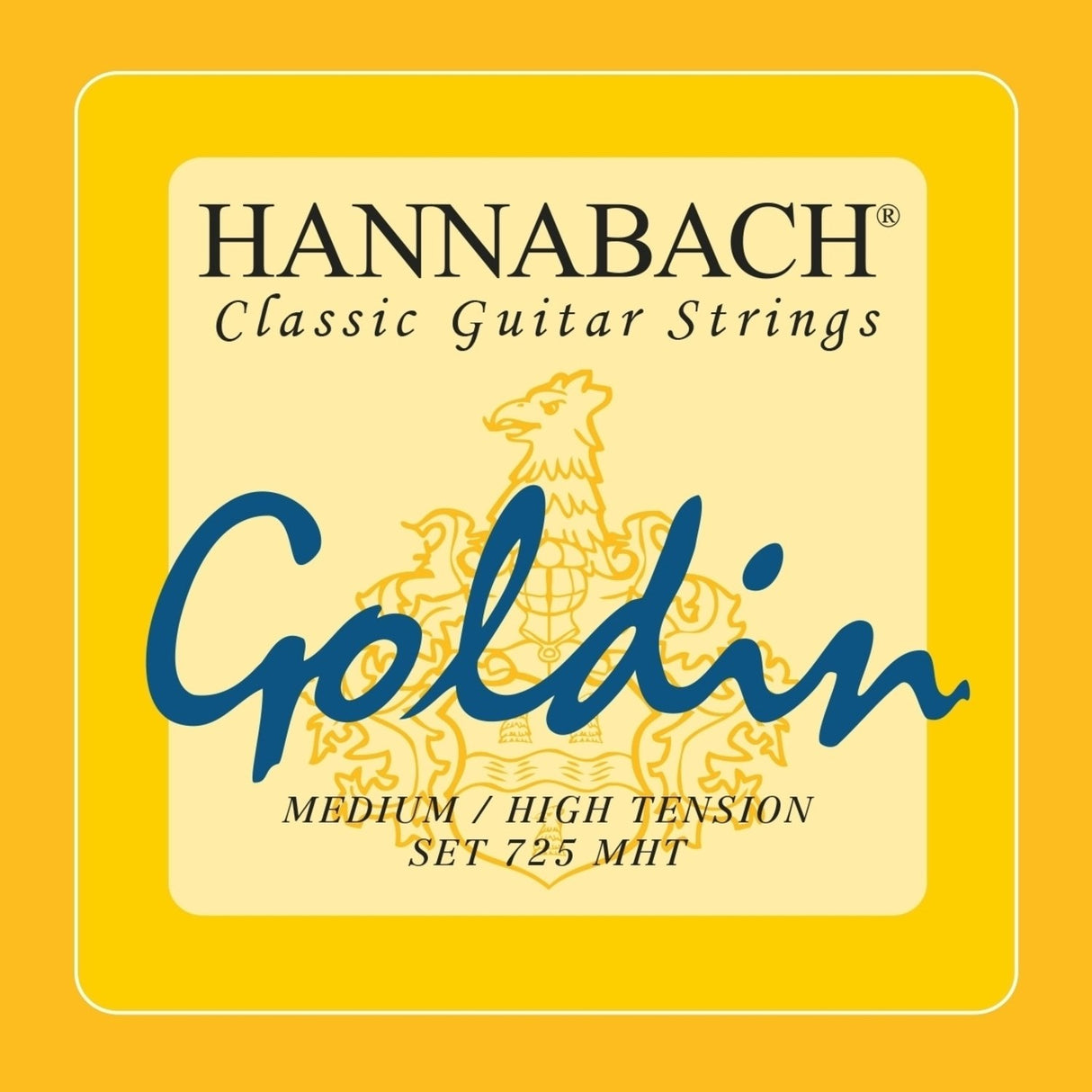 Hannabach strings for classical guitar Series 725 Medium/High Tension Goldin - 3-piece treble set (7258MHTC)