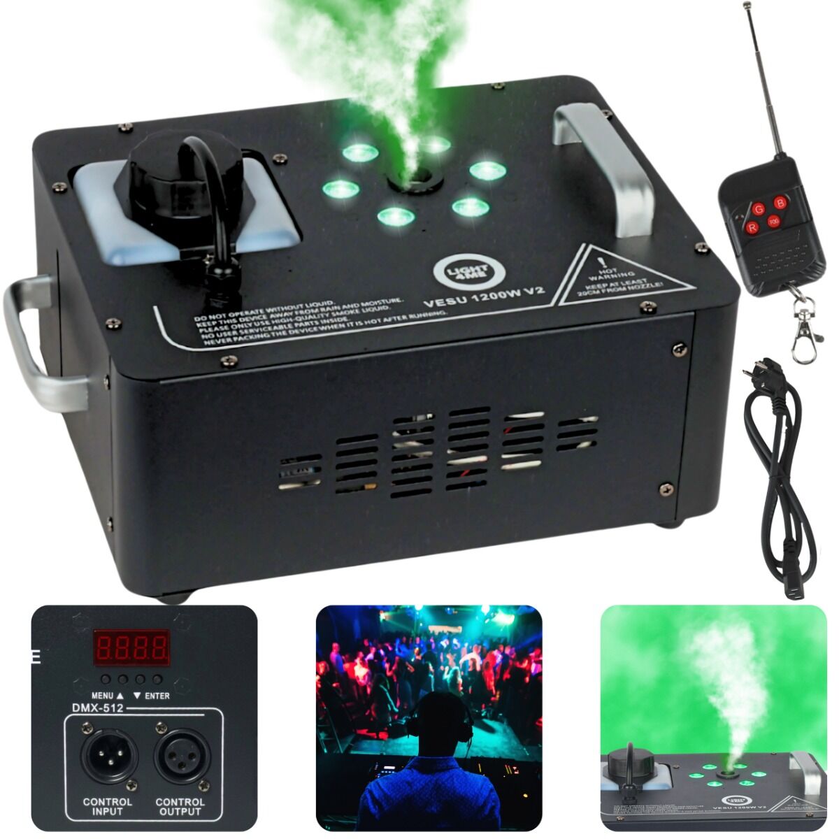 LIGHT4ME VESU 1200W V2 Vertical Fog Machine with RGB LED