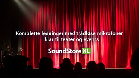 Komplette løsninger med trådløse mikrofoner - klar til teater og events mm.