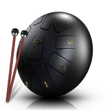 Tongue Drum 8" Black incl. Accessories (11 Tones)
