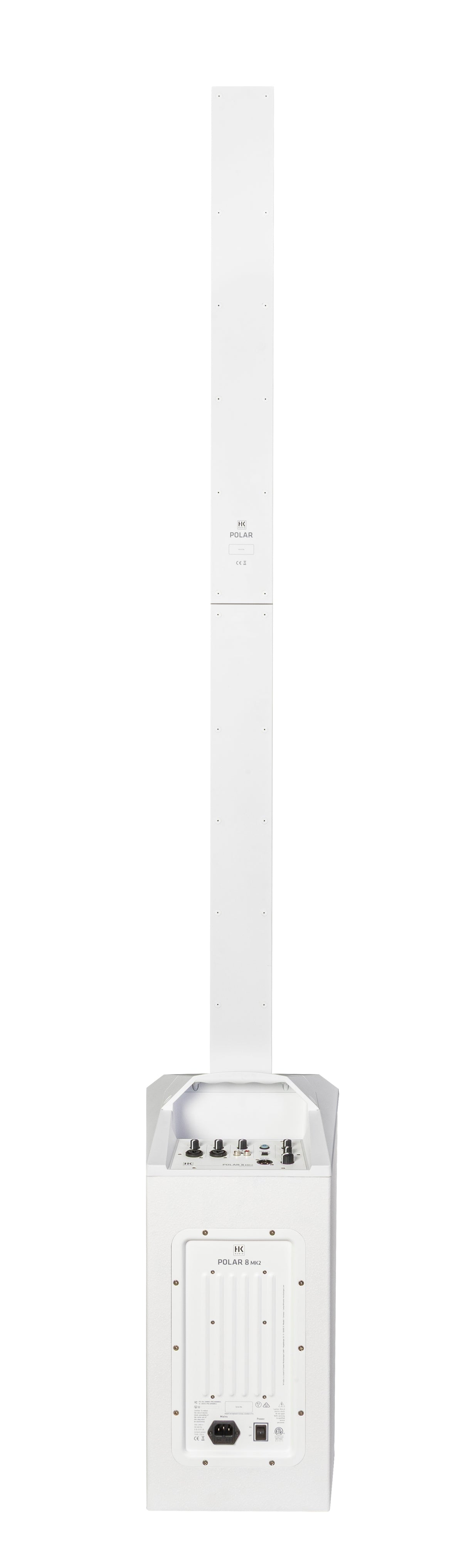 HK Audio POLAR 8 MK2 White Aktivt Søjle-PA System 1200W med Bluetooth