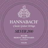 Hannabach Strings for classical guitar Series 900 Medium/High Tension Silver 200 - Set medium high (900MHT)
