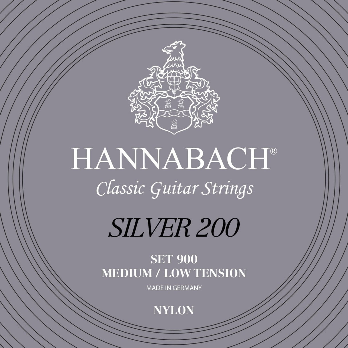 Hannabach Strings for classical guitar Series 900 Medium/Low Tension Silver 200 - Set medium low (900MLT)
