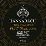Hannabach Strings for classical guitar Serie 825 Medium tension specialized gold plated - Medium set (8257MT)