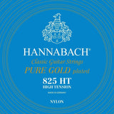 Hannabach Strings for classical guitar Serie 825 High tension specialized gold plated - High set (8257HT)