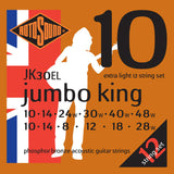 Rotosound Strings for Acoustic Guitars Jumbo King - Set 12-string Extra Light 10-48 (JK30EL)