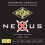 Rotosound Strings for Acoustic Guitars Nexus Coated - Medium Light Set 12-54 (NXA12)