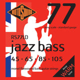 Rotosound Jazz Bass strings Jazz Bass 77 - 4-string set, Flatwound Standard 45-105 (RS77LD)