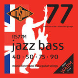 Rotosound Jazz Bass strings Jazz Bass 77 - 4-string set, Medium 40-90 //Medium scale length (30.5"/772mm to 32"/810mm) (RS77M)