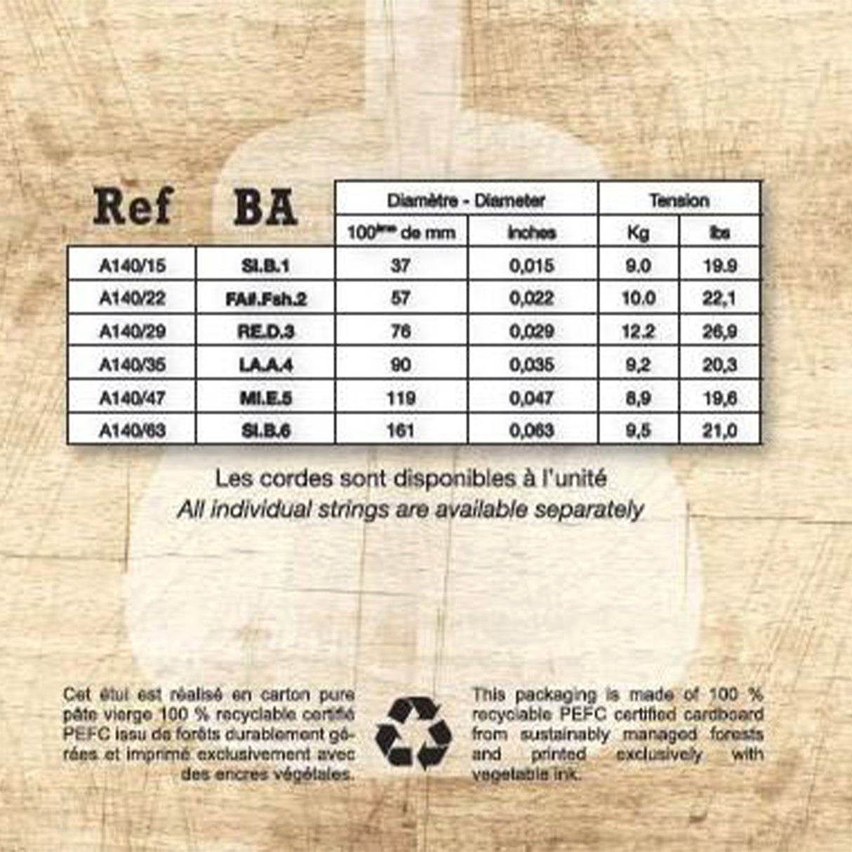 Savarez Strings for Acoustic Guitars Acoustic - Baritone (A140BA)