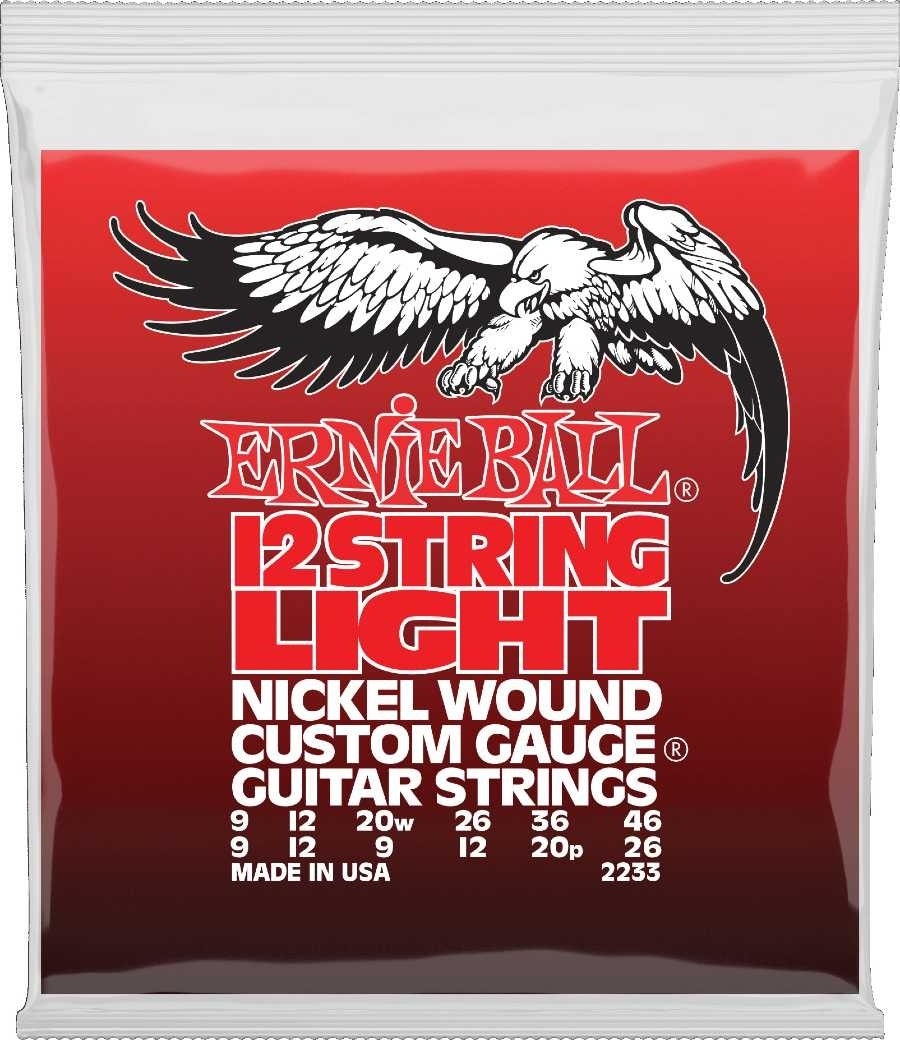 Ernie Ball 2233 12-String Electric Guitars Light Slinky Nickel
