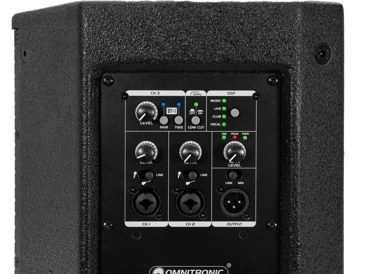 OMNITRONIC PAS-210A MK4 2-way Top, active, DSP, BT