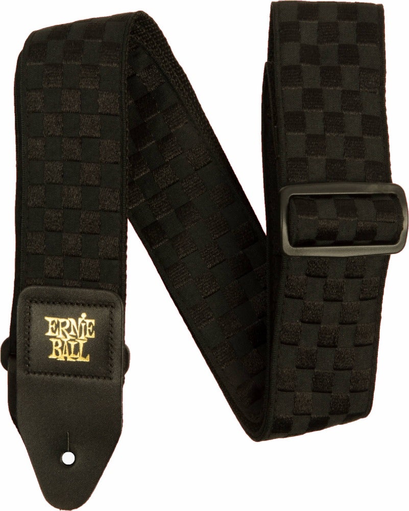 Ernie Ball 5341 Black Checkers Jacquard Strap
