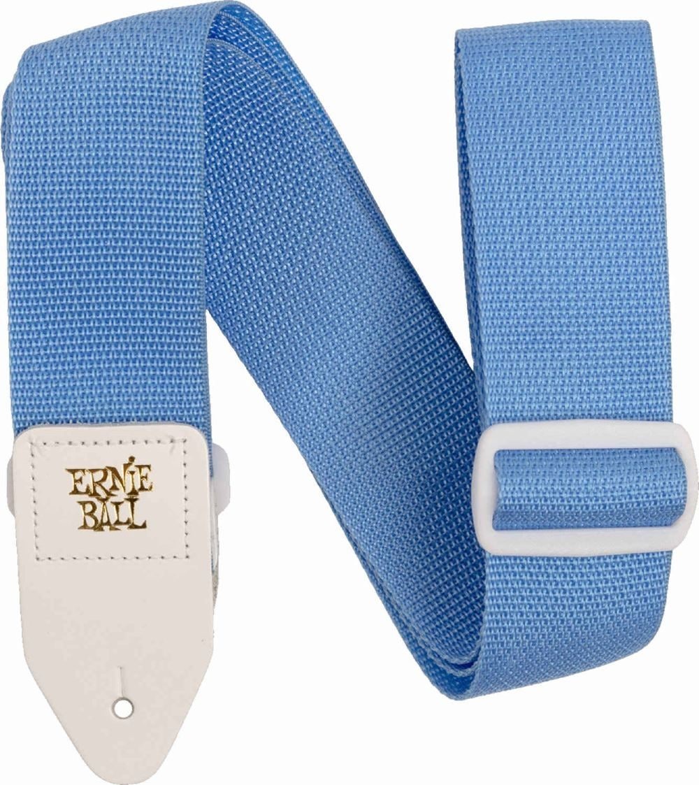 Ernie Ball 5348 Polypro Strap Guitars Strap Soft Blue with Wh