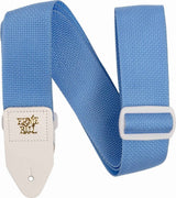 Ernie Ball 5348 Polypro Strap Guitars Strap Soft Blue with Wh
