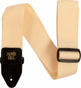 Ernie Ball 5354 PolyPro Guitars Strap Cream with Black Leathe
