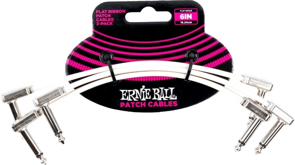 Ernie Ball EB-6385, Flat Patch White, 3-pack
