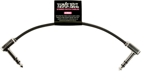 Ernie Ball-6408 Stereo (TRS) Flat Patch Cable, 15cm