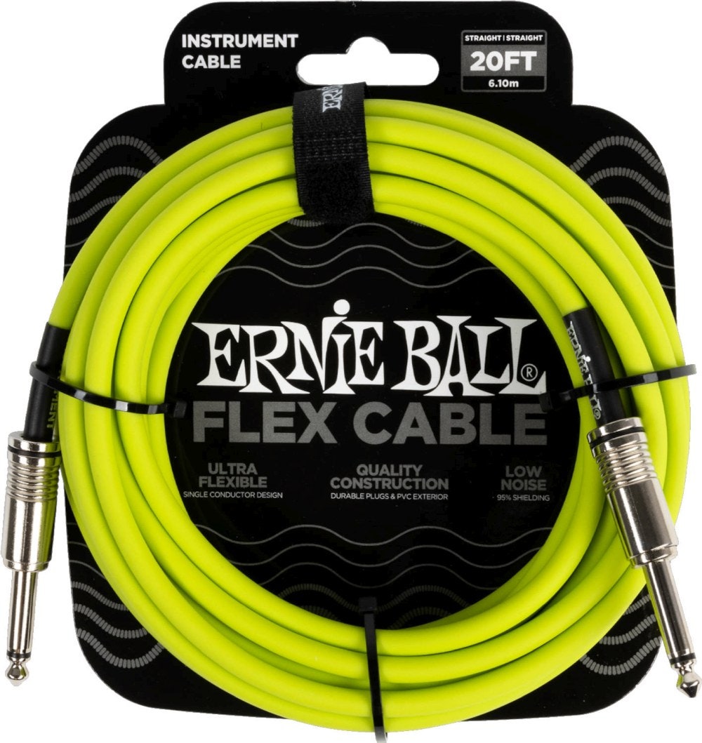 Ernie Ball 6419 FLEX Instrument Cable 6m - Green