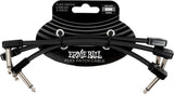 Ernie Ball 6444 Flex Patch Cable Black 15cm 3-pack