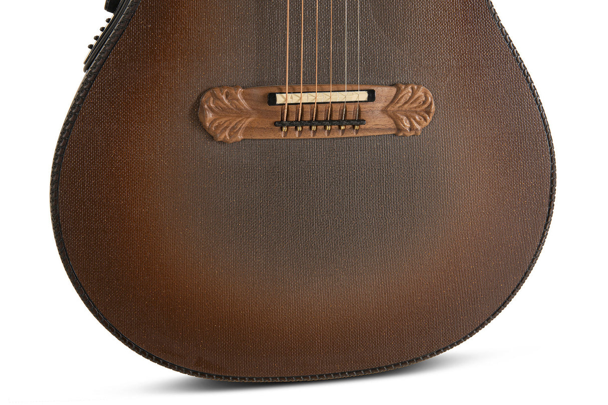 Adamas E-Acoustic Guitars 1687GT Deep Non-Cutaway - Reverse Brown Burst (1687GT-9W-G)