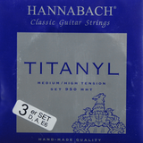 Hannabach strings for classical guitar Series 950 Medium/High Tension Titanyl - set of 3 bass strings (9507MHT)