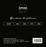 Optima E-Bass strings Chrome Strings. Round Wound Medium Scale - Set 4-string light (4199M)