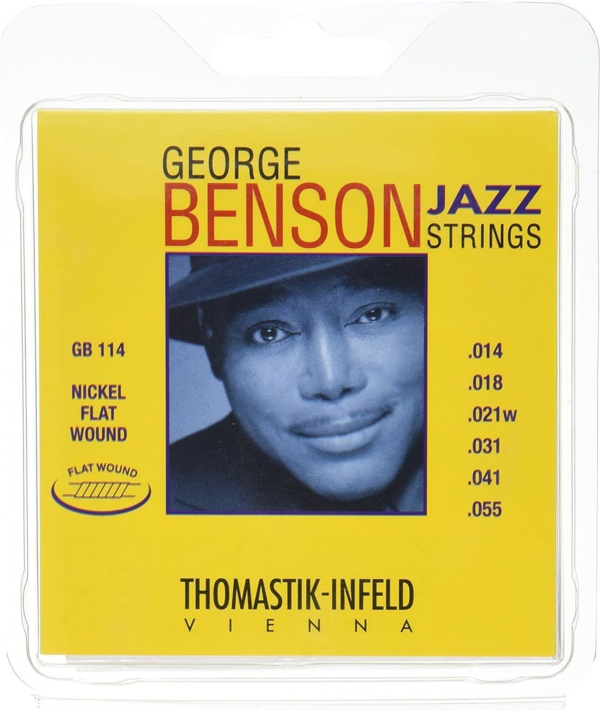Thomastik-Infeld strings for electric guitar George Benson Jazz Guitars - Set heavy flatwound (GB114)