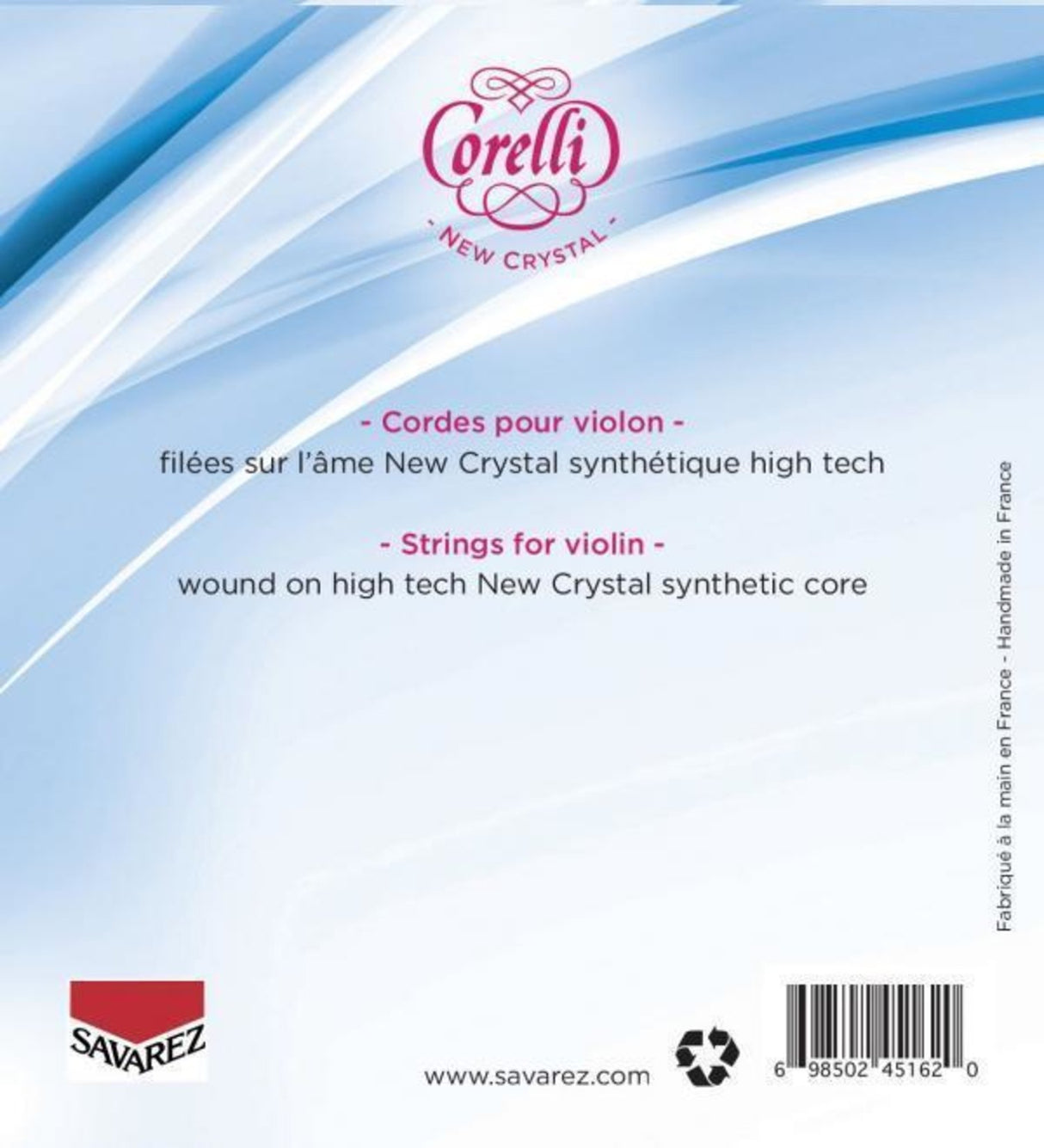 Corelli Violins strings New Crystal - D 1/2 (2703M)