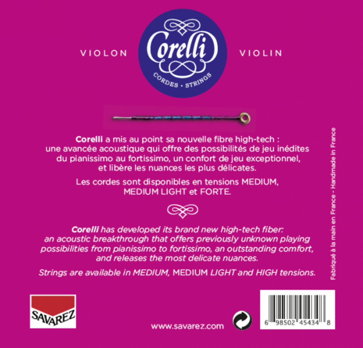 Corelli Violins strings Cantiga - Medium (900M)