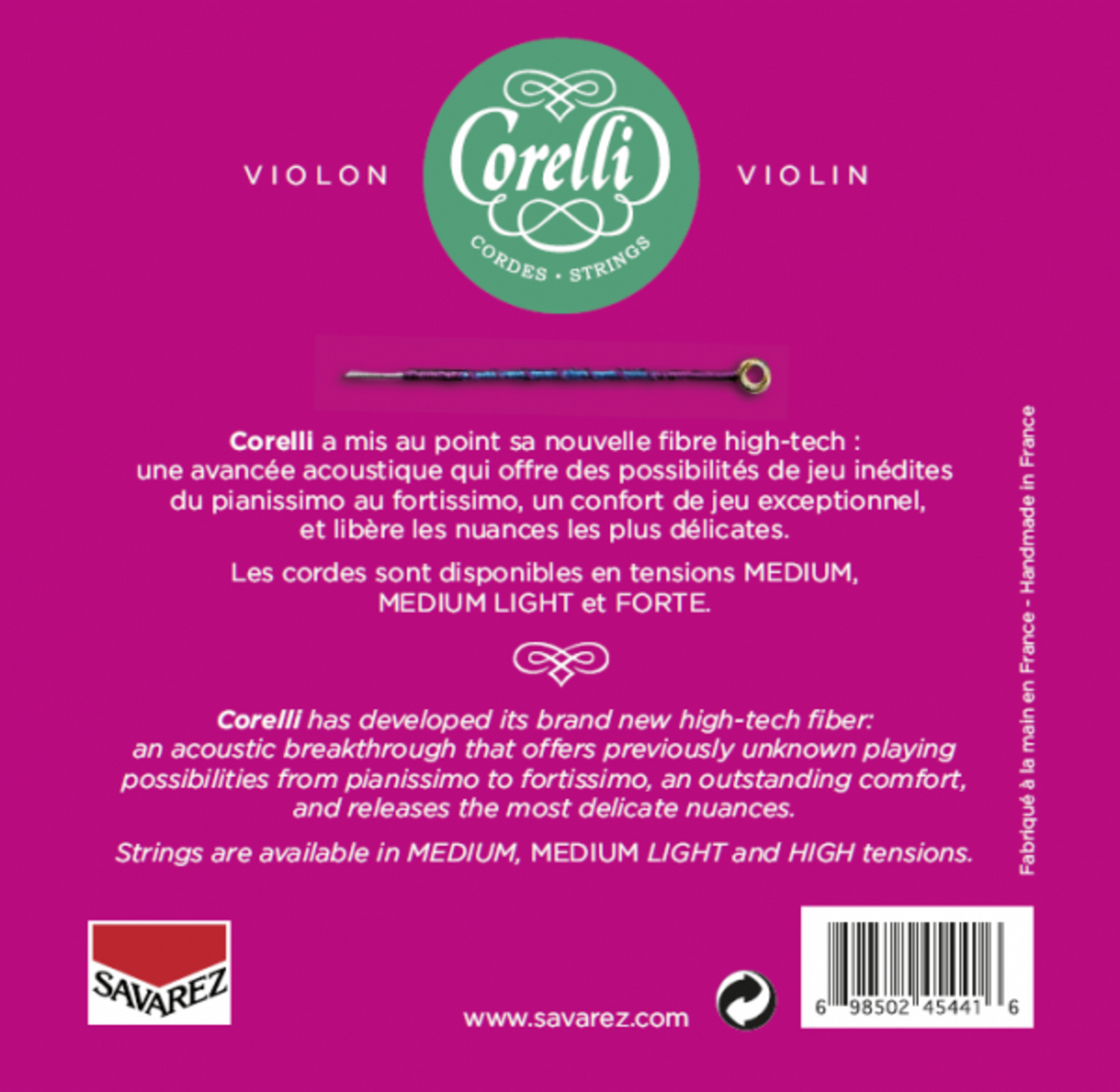 Corelli Violins strings Cantiga - Medium-light (900ML)