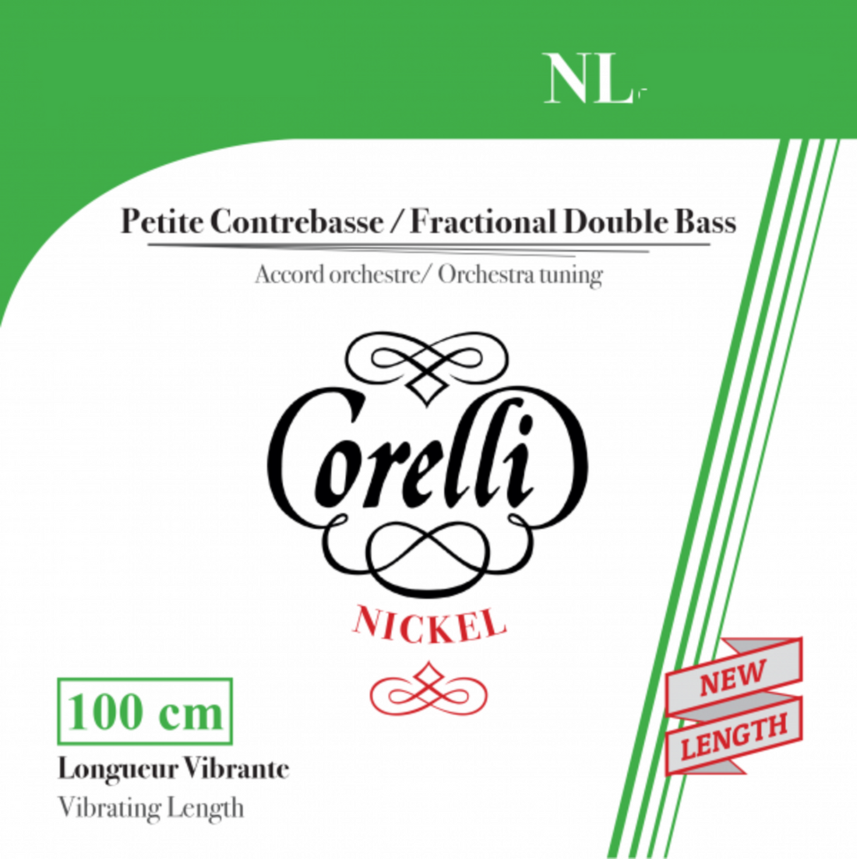 Corelli double bass strings fractional - small scale - D 1/2 (302A)
