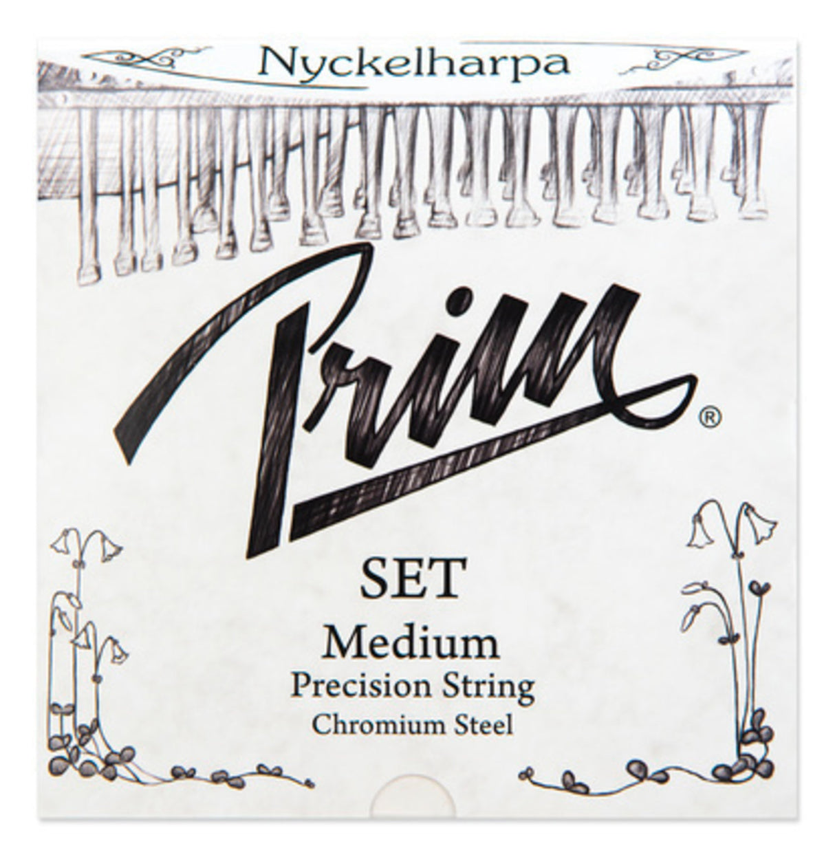 Prim Nyckelharpa strings chrome steel - set (Medium)