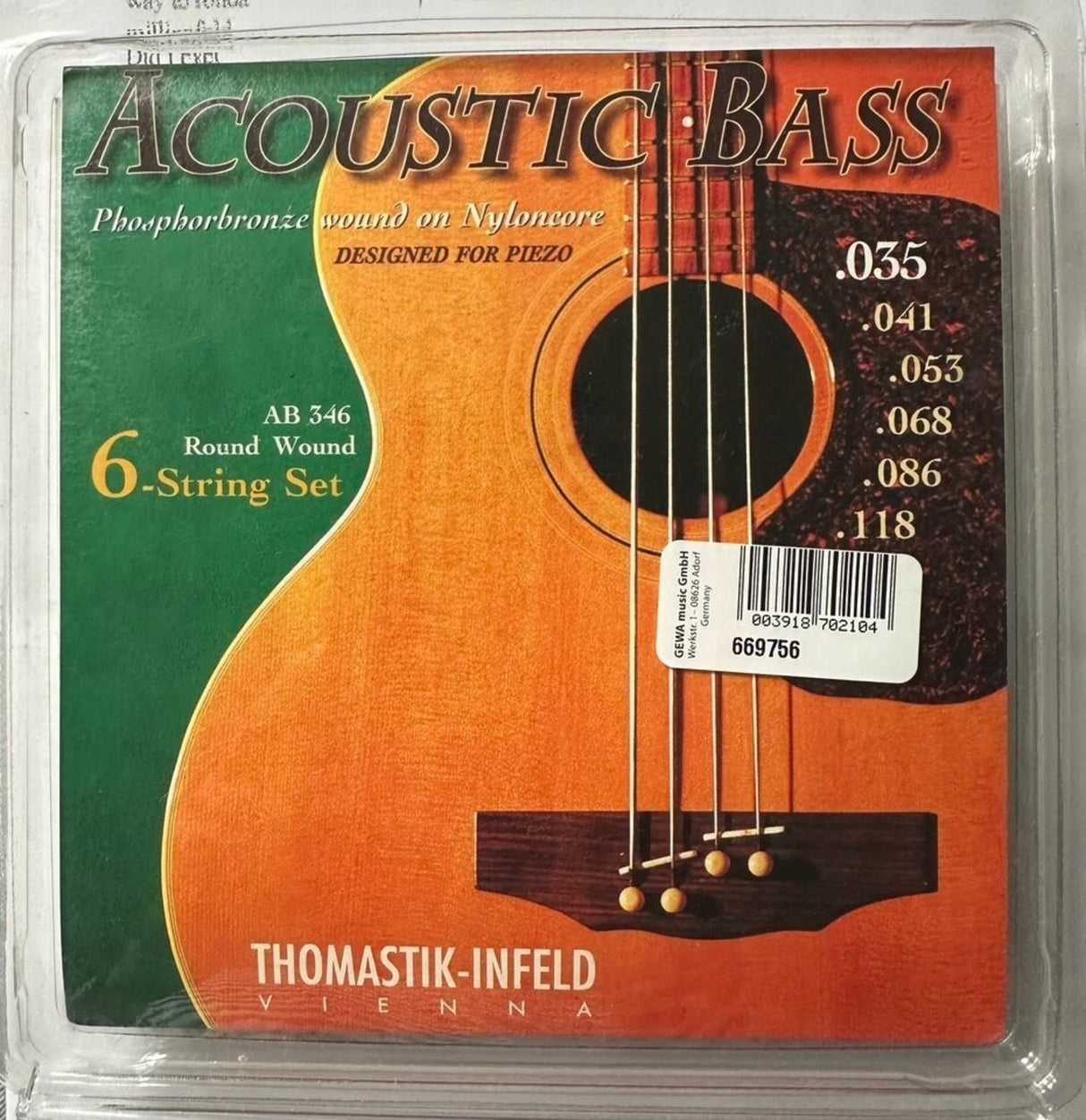 Thomastik-Infeld Strings for acoustic bass Phosphor Bronze - Set (6-string)