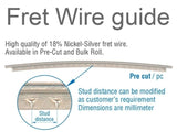 Partsland fretwire nickel silver - b: 2.0 x a: 2.8 mm (Classical Guitars)
