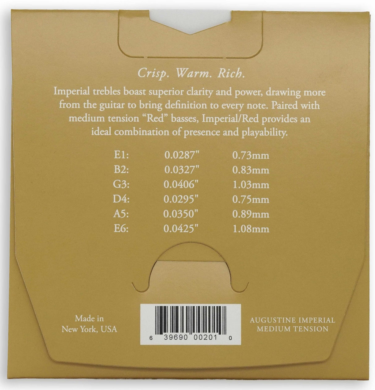 Augustine Strings for classical guitar Imperial Crystal Nylon medium - Set Imperial Black (medium/low)