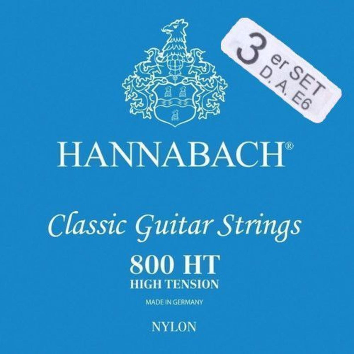 Hannabach strings for classical guitar Series 800 High Tension silver-plated - set of 3 bass (8007HT)